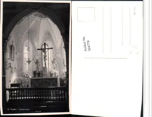 504778,Gnadenwald St. Martin Kirche Innenansicht Altar