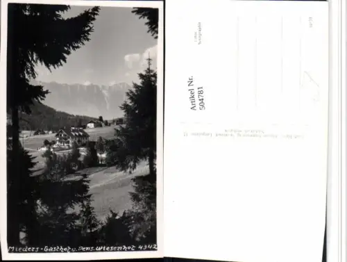 504781,Mieders Gasthof u. Pension Wiesenhof Bergkulisse