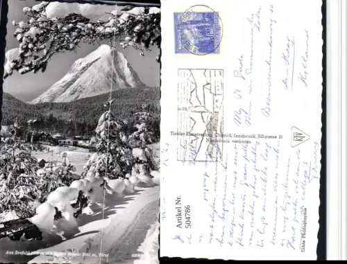 504786,Seefeld in Tirol Teilansicht m. Hoher Munde Bergkulisse Winterbild