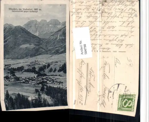 504790,Mieders im Stubaital Totale geg. Kalkkögel Bergkulisse