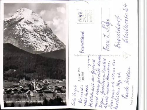 504794,Seefeld Totale m. Hoher Munde Bergkulisse