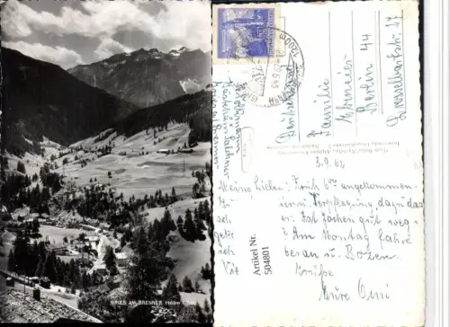 504801,Gries am Brenner Totale Bergkulisse