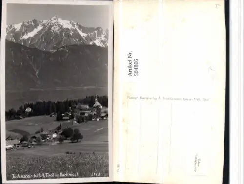 504806,Judenstein b. Hall in Tirol Totale m. Hochnissl Bergkulisse