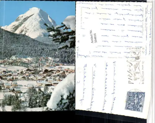 504816,Seefeld in Tirol Totale geg. Hohe Munde Bergkulisse Winterbild