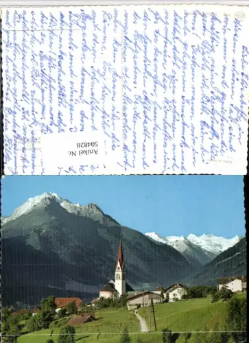 504828,Telfes im Stubaital Kirche Bergkulisse