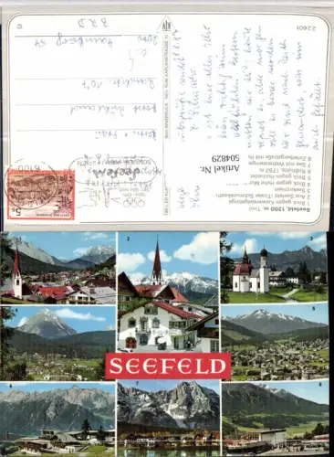 504829,Seefeld Totale Seekirche Roßhütte Seilbahn Mehrbildkarte