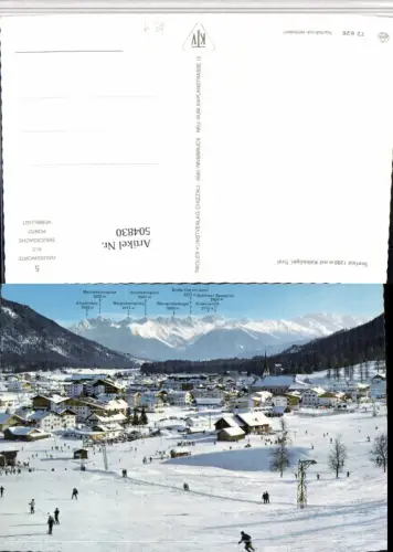 504830,Seefeld Totale m. Kalkkögel Bergkulisse Winterbild
