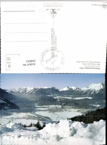 504833,Mösern b. Seefeld Ausblick m. Telfs Bergkulisse Winterbild