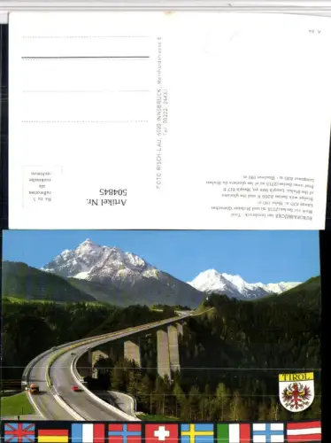 504845,Europabrücke Brennerautobahn b. Schönberg Bergkulisse