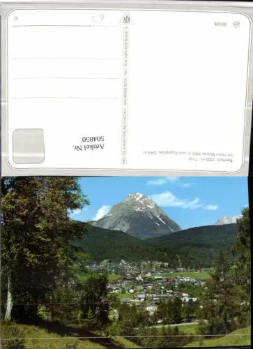 504850,Seefeld in Tirol Totale m. Hohe Munde u. Zugspitze Bergkulisse