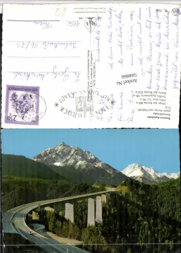 504860,Europabrücke Brennerautobahn b. Schönberg Bergkulisse