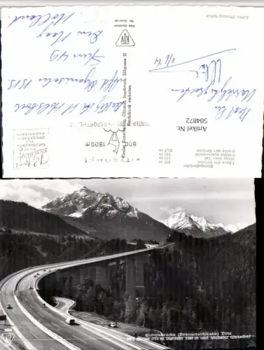 504872,Europabrücke Brennerautobahn b. Schönberg Bergkulisse