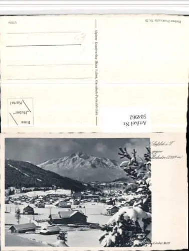 504962,Seefeld Totale geg. Hocheder Bergkulisse Winterbild pub H. Huber 25