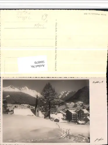 504970,Seltene Foto AK Seefeld Teilansicht Kirche Bergkulisse pub H. Huber 4261