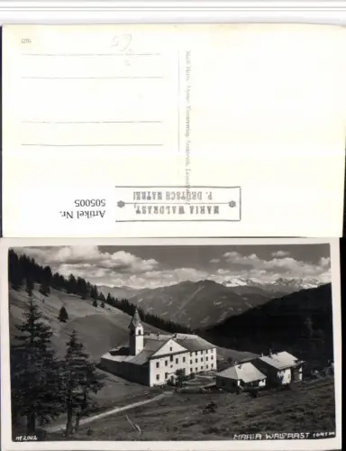 505005,Maria Waldrast Kirche Bergkulisse Postablage Stempel