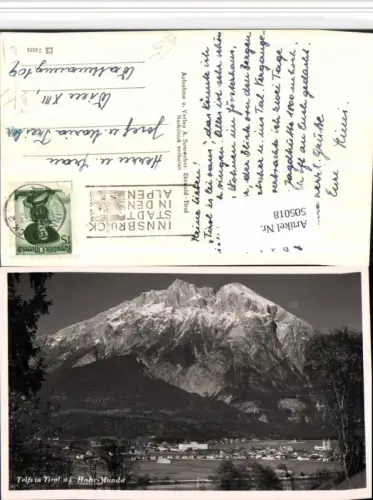 505018,Telfs in Tirol Totale m. Hohe Munde Bergkulisse