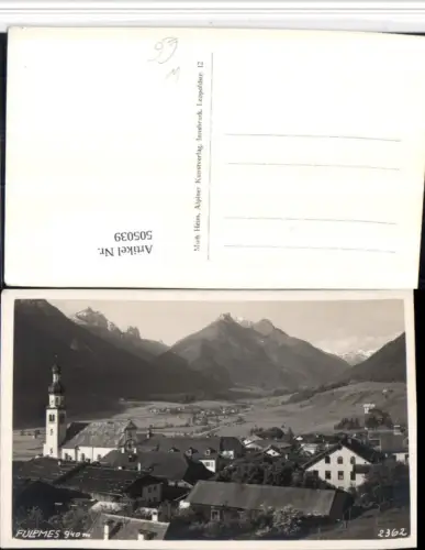 505039,Fulpmes Teilansicht Kirche Bergkulisse