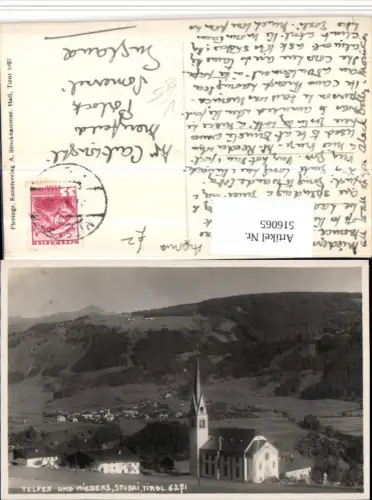 516065,Telfes Kirche u. Mieders im Stubai Totale pub A. Stockhammer 6271