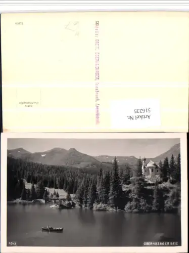 516235,Obernberger See b. Obernberg am Brenner Boot Kirche Bergkulisse