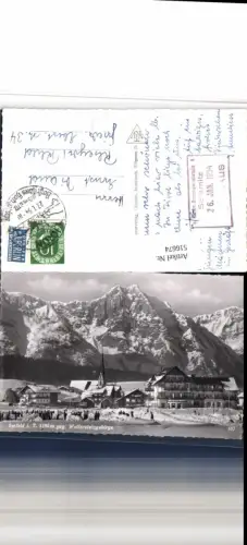 516674,Seefeld in Tirol Teilansicht geg. Wetterstein Bergkulisse Winterbild
