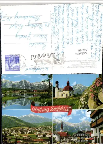 516726,Seefeld in Tirol Totale Seekirchl Mehrbildkarte