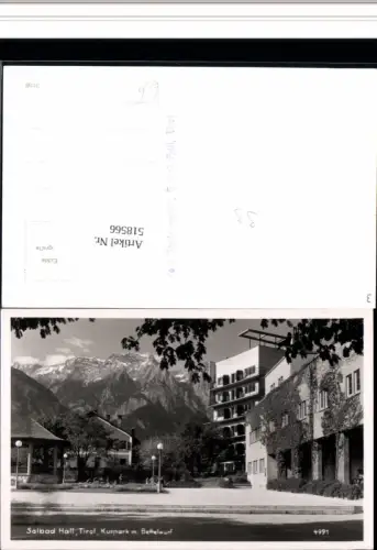 518566,Solbad Hall in Tirol Straßenpartie Kurpark 1940 pub Stockhammer