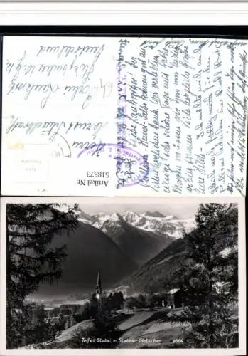 518573,Telfes im Stubai m. Gletscher 1940