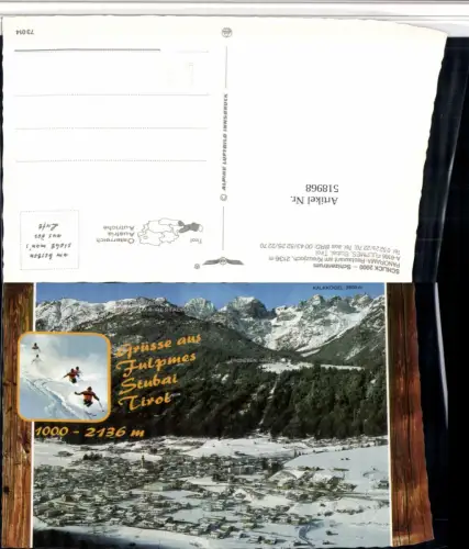 518968,Fulpmes Totale Bergkulisse Winterbild pub Alpine Luftbild 73014