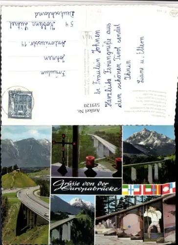 519120,Europabrücke b. Innsbruck Brücke Mehrbildkarte