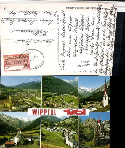 519273,Wipptal b. Trins Totale Gemeinden Kirche Mehrbildkarte
