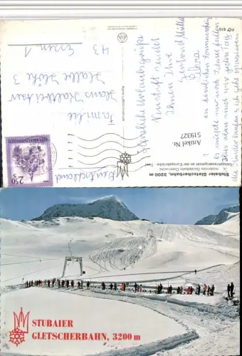 519327,Stubaier Gletscherbahn b. Neustift Bergkulisse Winterbild