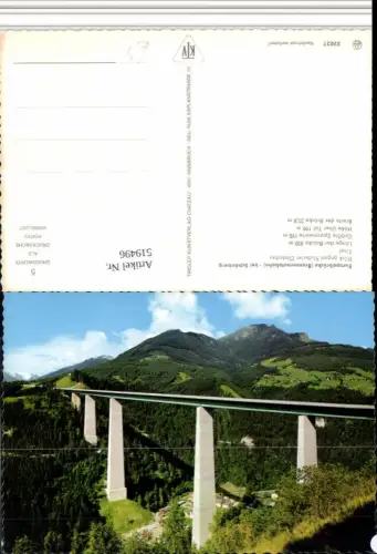 519496,Europabrücke Brennerautobahn b. Innsbruck Bergkulisse