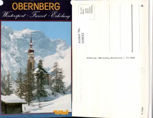 519933,Obernberg Kirche Bergkulisse Winterbild pub Risch-Lau