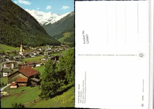 520007,Neustift im Stubaital Totale geg. Gletscher Bergkulisse