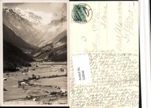 520044,Blick von Neustift im Stubai auf Zuckerhütl seltene Partie