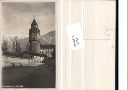 520058,Foto-AK Hall in Tirol Münzturm Straßenpartie