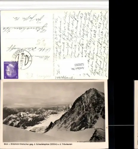 520203,Blick v. Bildstöckl-Gletscher geg. Schaufelspitze b. Neustift Bergkulisse