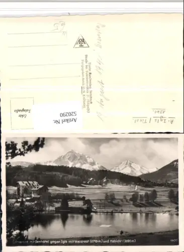 520290,Lansersee See m. Seehotel geg. Igls Bergkulisse