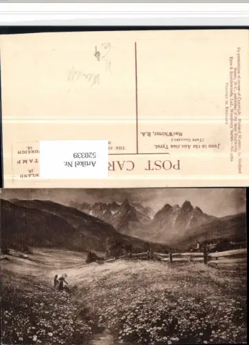 520339,Künstler AK Mac Whirter Neustift Landschaft Bergkulisse