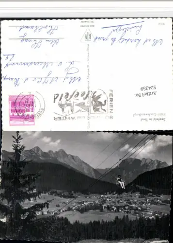 524359,Seefeld Totale Skilift Gschwandkopf Sessellift Bergkulisse