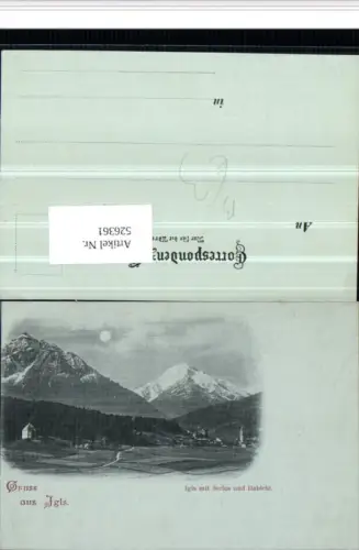 526361,Mond Litho Gruß aus Igls bei Innsbruck