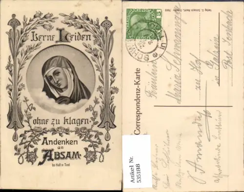 535188,tolle Jugendstil AK Absam bei Hall in Tirol