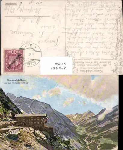 535354,Künstler AK Otto Strützel Karwendel Haus Scharnitz