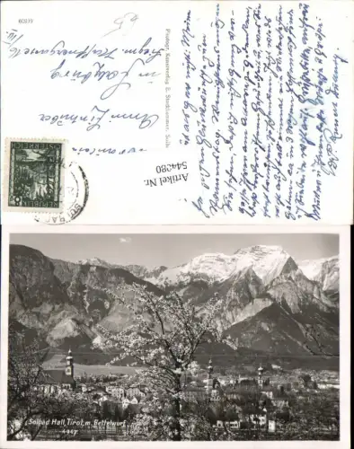 544080,tolle Foto-AK Hall in Tirol Totale pub Stockhammer 4947