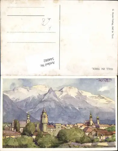 544082,tolle Künstler AK Josef Demetz Hall in Tirol