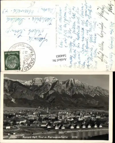 544083,tolle Foto-AK Hall in Tirol Totale