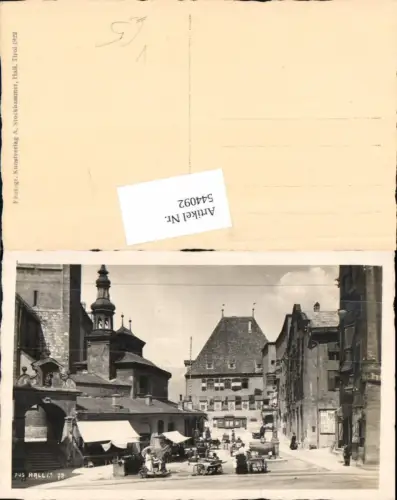 544092,tolle Foto-AK Hall in Tirol Stadtplatz Partie pub Stockhammer 72
