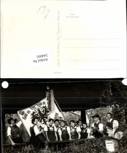 544095,tolle Foto-AK Hall in Tirol Trachten Zither