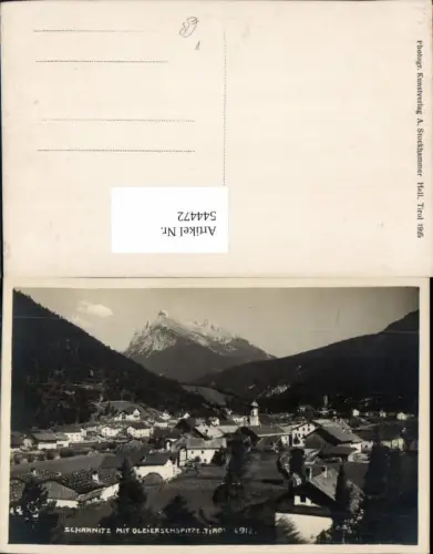 544472,seltene Foto-AK Scharnitz in Tirol Teilansicht pub Stockhammer 6912