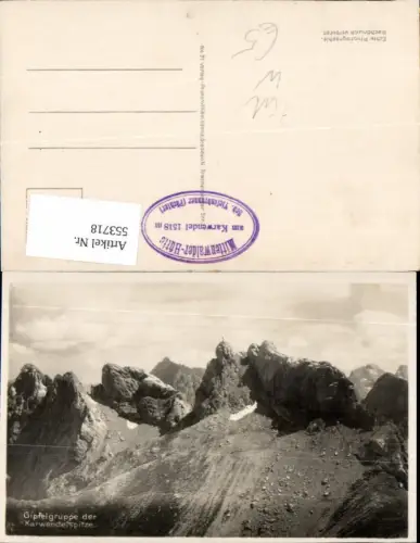 553718,Foto-AK Karwendelspitze Zirl Scharnitz Karwendel pub Kenne